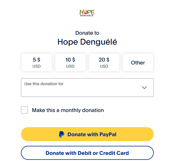 Faire un don à Hope Denguélé